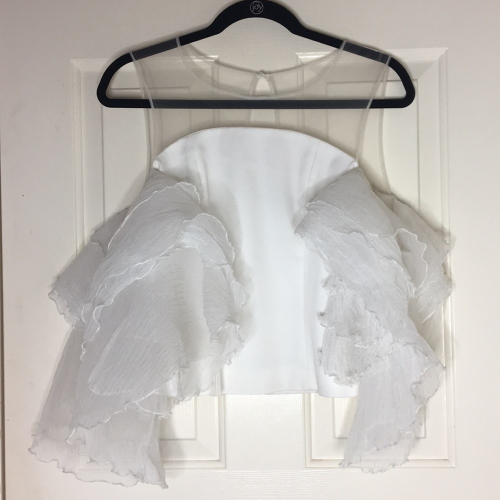 Off Shoulder Blouse with Layered Chiffon Sleeves💕